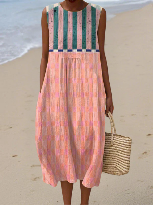 Lily™ Pastel Striped Midi Dress