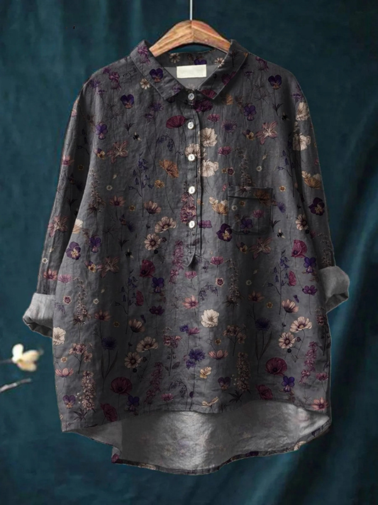 Women's Floral Art Print Casual Shirt